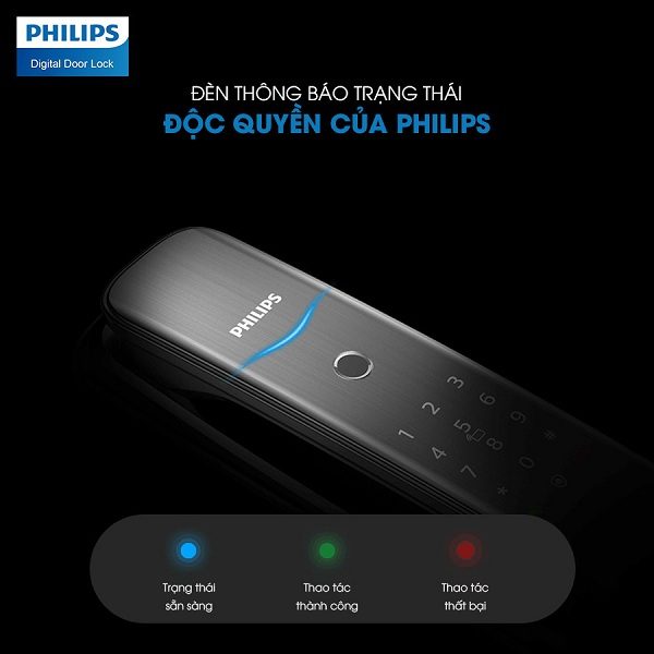 khóa vân tay Philips DDL702-1hW